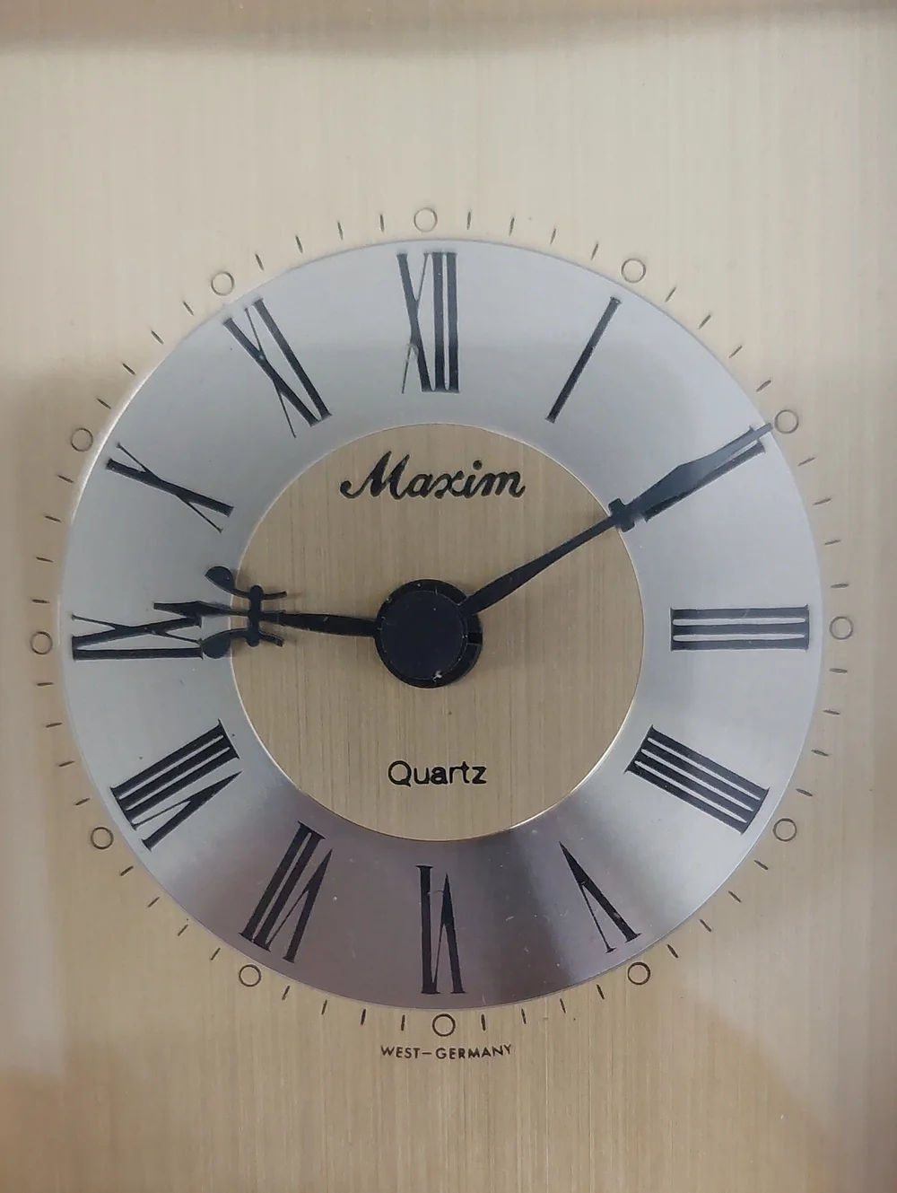 MAXIM Gold Carriage-Style Mantel Clock